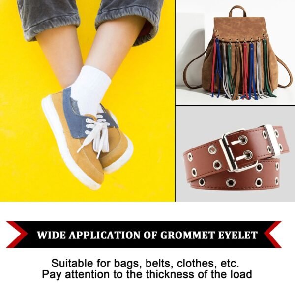 Grommet Setting Tool with 25 PCS Gold Eyelets Grommets Steel Hole Punch