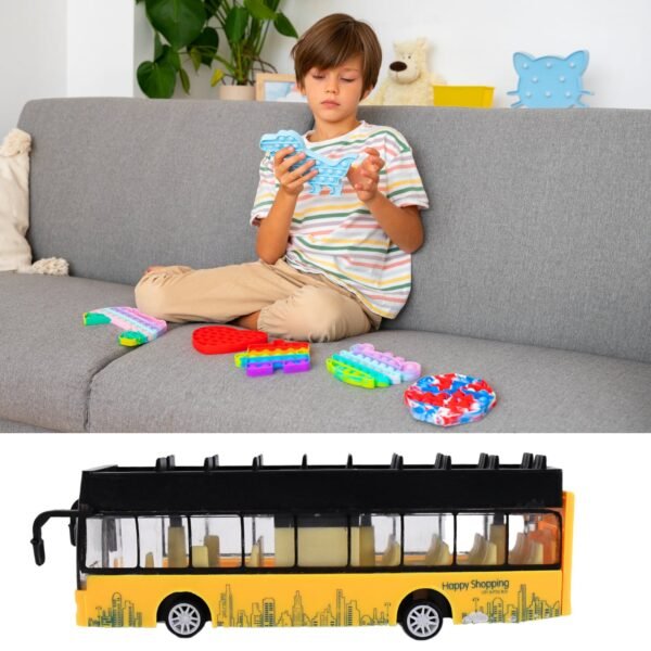 Die-cast Alloy London Long Bus Double Decker Sightseeing Bus