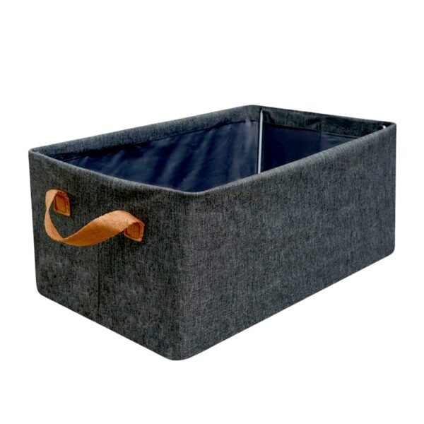 03_92aa58c8-d188-496a-bb48-32b4a815bfb5.jpg Foldable Storage Box Handles Cotton Linen Organizer for Nursery 45 cm