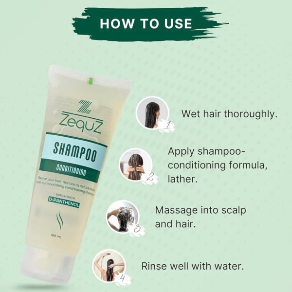 03_9331357e-e055-4ef7-bfb5-9a2df744fb23.jpg Zequz Conditioning Shampoo - (1 Pc / 100 ML)