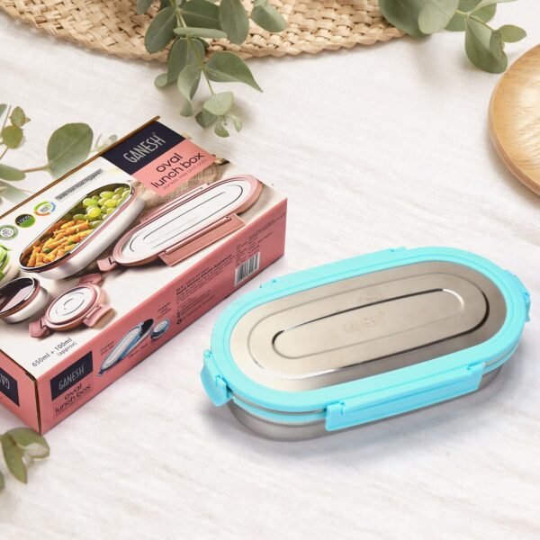Ganesh Stainless Steel Lunch Box & Container Set of 2