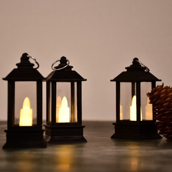 Classic Style Lantern With Artificial Rustic Battery-Operated Flameless Candle Light For Home Decoration (Pack of 24)