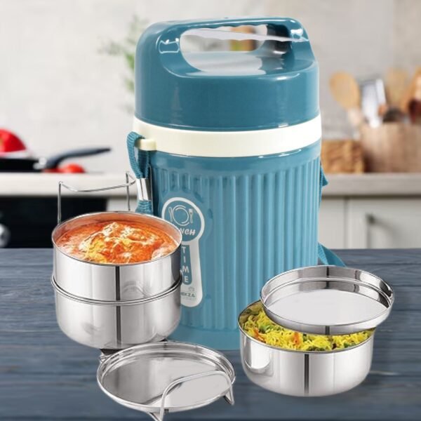 03_9ce2e887-fe3b-4d04-ab0a-bdf2e3921634.jpg Stackable Insulated Tiffin with Handle (1 Pc): Leakproof, Hot Food Container