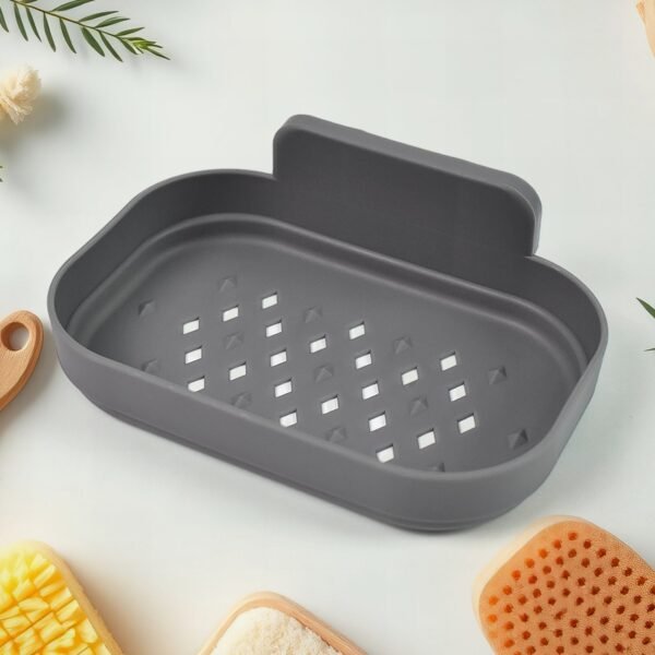 Plastic Soap Dish Holder Bathroom Shower Wall Mounted Self Adhesive ,Sabudani (1 Pc)