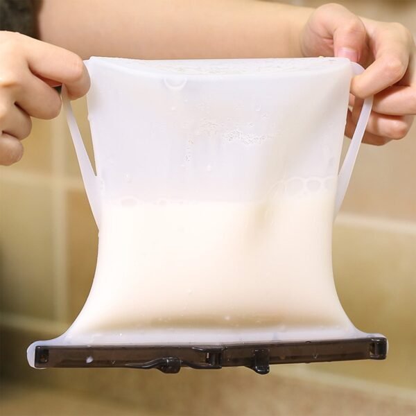 03_9f5543ae-e397-433d-8b2e-434d81d1b570.jpg Reusable Silicone Food Storage Bag Leakproof Flat Bottom Freezer 1 Pc