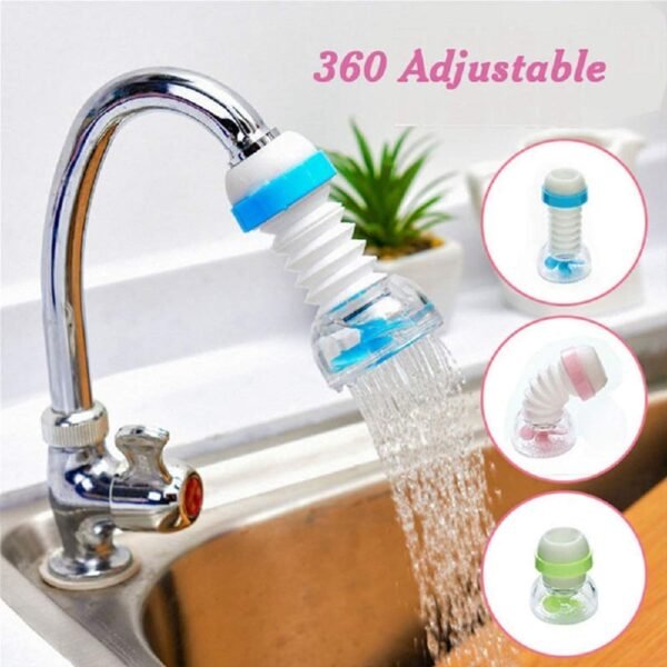 Adjustable Kitchen Sink Tap Water Filter with Rotating Faucet Sprayer (1 Pc)
