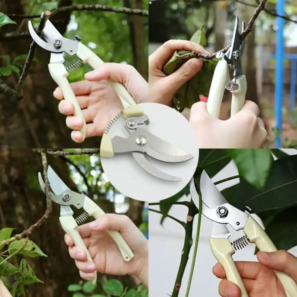 03_a32a995e-1f8f-4742-81f5-7602e6e153b3.jpg Stainless Steel Pruning Shears with Sharp Blades and Comfortable handle - Durable Hand Pruner for Comfortable and Easy Cutting, Heavy Duty Gardening Cutter Tool Plant Cutter for Home Garden | Wood Bran (1 Pc)