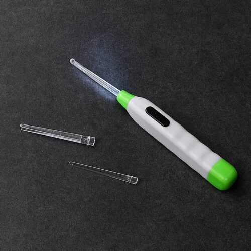 5-in-1 LED Flashlight Earpick with Interchangeable Transparent Ear Wax Removal Heads