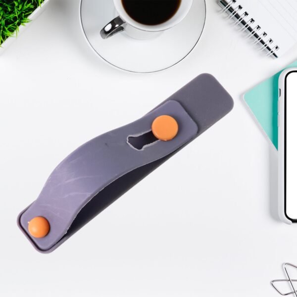 Dark Grey Phone Loop Finger Holder, Phone Grip Straps Silicone Phone Finger (1 Pc)