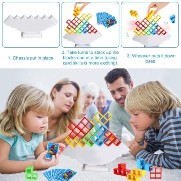3D Tower Game, Tower Balance Game (16 Pcs Set)