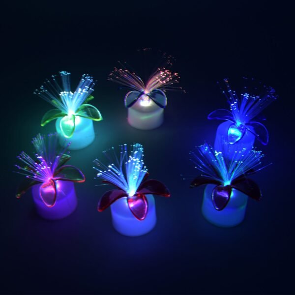 Fiber Optic Light – Mini Color Change LED Table Centerpieces for Diwali (Pack of 6)