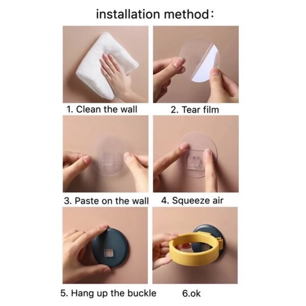 Wall Mount Hair Dryer Holder with Suction Cup, Salon / Home Use  Dryer Stand Rack (1 Pc)