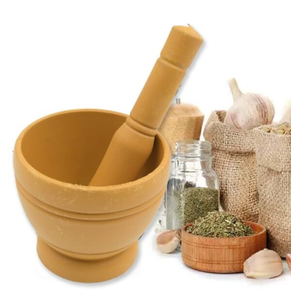 Mortar and Pestle Spice Grinder - Traditional Khalbatta for Kitchen Herb