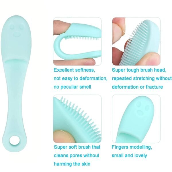 Silicone Makeup Cleaning Tool – Finger Brush Facial Cleansing Scrubber (1 Pc)