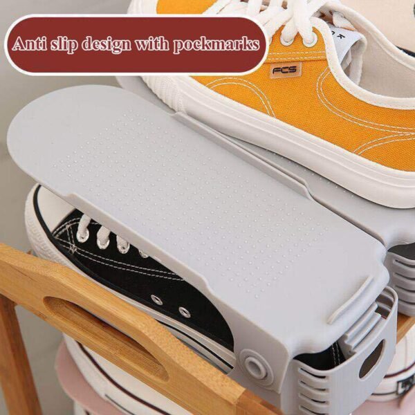ADJUSTABLE FOLDING SHOE SLOTS ORGANIZER.