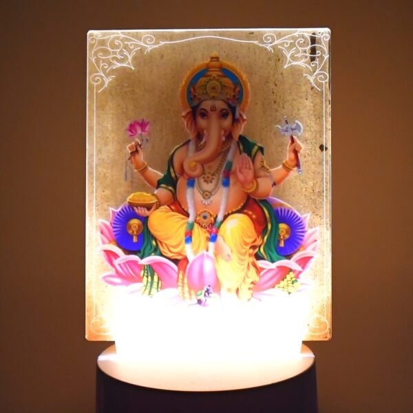 03_ae0daeab-5fdc-4dd2-a40c-5dfaeead2936.jpg Beautiful 3D Lord Ganesh Frame with soft white light, Ganesh Ganesha (1 Pc)
