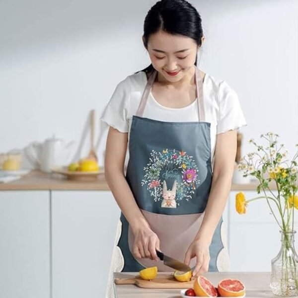 03_apron.jpg Multipurpose Kitchen Cooking Apron with Front Pocket (1 Pc)