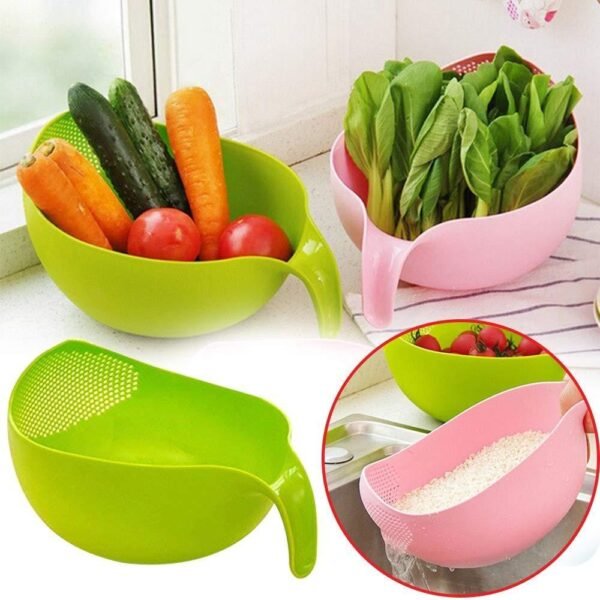 Plastic Rice Bowl / Food Strainer Thick Drain Basket (set of 3pcs)
