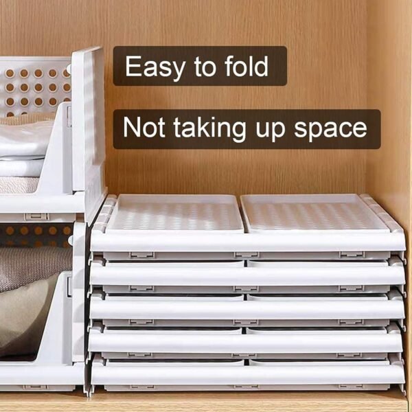 4 Layer Clothes Organizer Foldable Wardrobe Drawer Storage for Closet