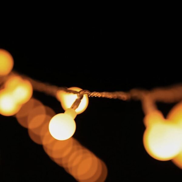 Battery Operated Warm White Globe Ball String Light