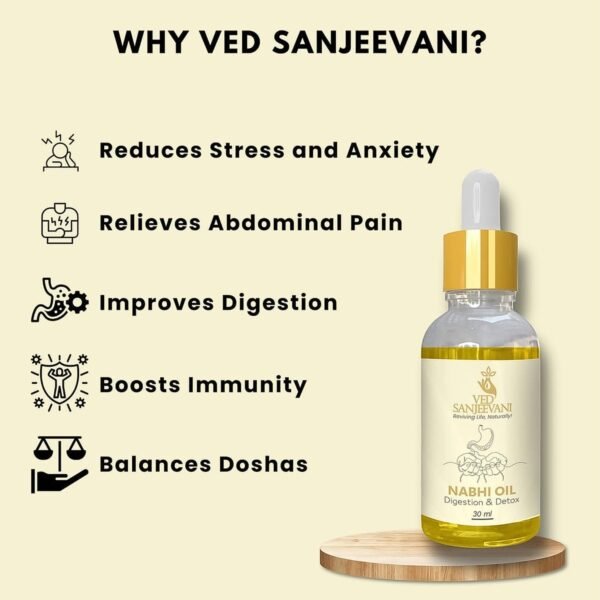 Ved Sanjeevani 30ML Ayurvedic Nabhi Oil for Digestion & Detox (30ML / 1 Pc)