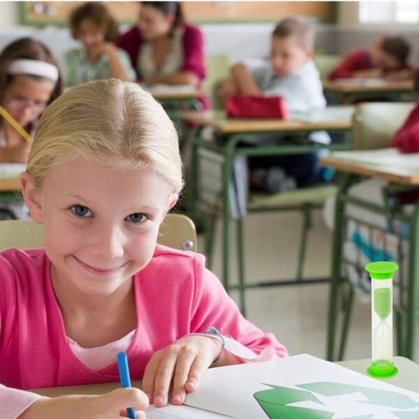 Plastic Hourglass Sand Timer Set – 3-Min Sand Clock for Kitchen, Office & Kids (5 Pc)