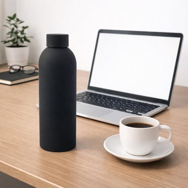 Stainless Steel Double Wall Vacuum-Insulated Drink Water (Black / 500 ML Approx)