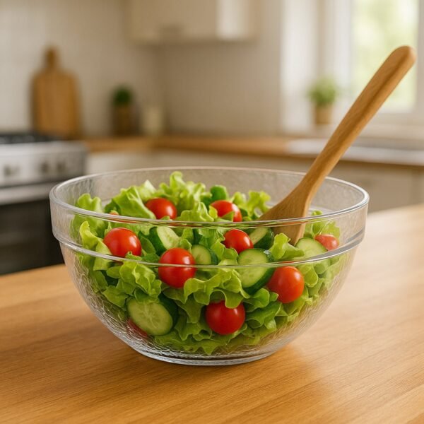 Transparent Idli Mixing & Serving Bowl | Textured Plastic Kitchen Bowl (1 Pc)