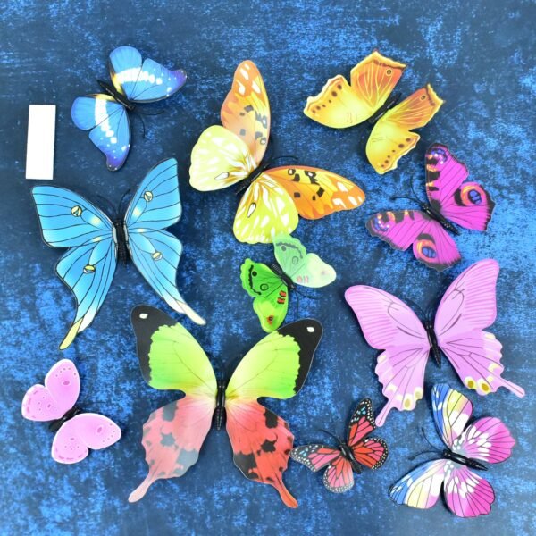 Decorative Colorful Butterfly Wall Stickers (12 Pc / Set)