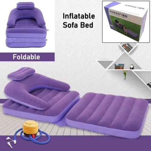 03_c19928e9-afbe-48b1-9aed-7b1f2a691aec.jpg 2-in-1 Air Mattress & Lounger Portable Inflatable Sofa with Hand Pump