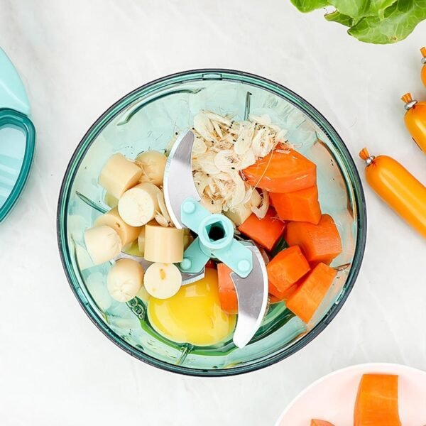 Manual Stainless Steel Handheld Vegetable Chopper with 5 Blades (750 ml)