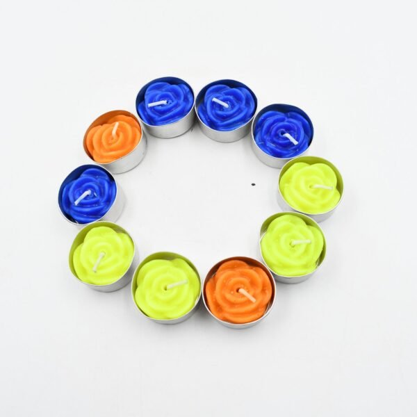 Rose Flower tealight candles (Pack of 10 Pcs.)
