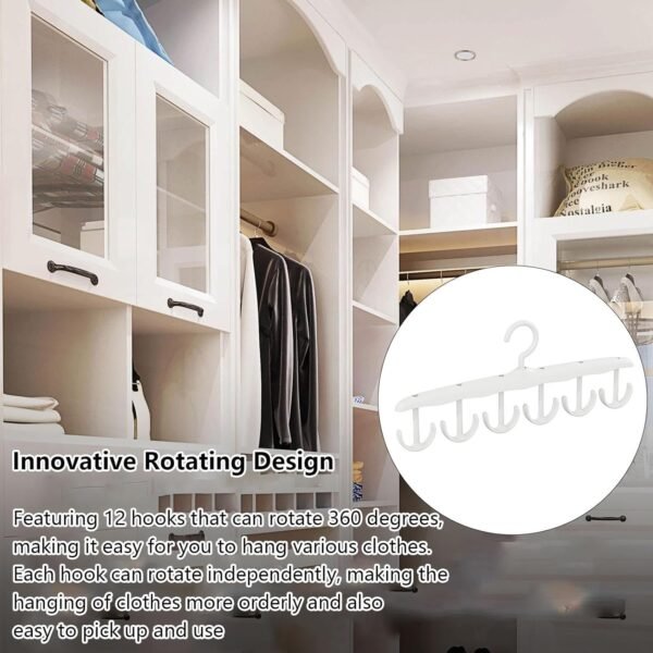 Rotatable Tank Top Hanger – Space Saving Closet Organizer Dorms & (12-Hook)
