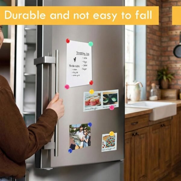 Colorful Round Refrigerator Magnets Set (12 Pc Set)