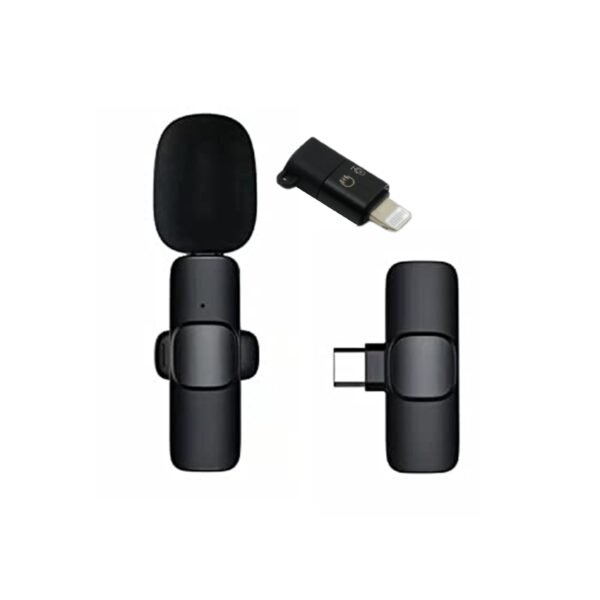 Intelligent Noise Cancelling Live Streaming Clip on Microphone for Type-C & for iPhone
