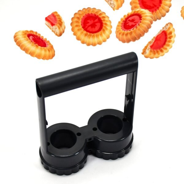 Plastic Handle Scalloped Edge Shape Cookie Cutter Biscuit Mold Cake Decoration Tools
