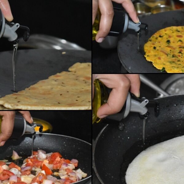 1L Oil Dispenser with Lid & Drip-Free Spout (Plastic)