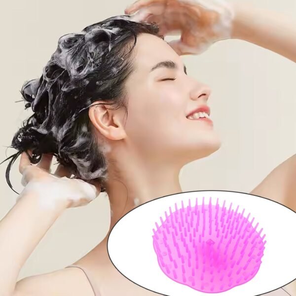 Ergonomic Plastic Scalp Massager Shampoo Brush (1 Pc)