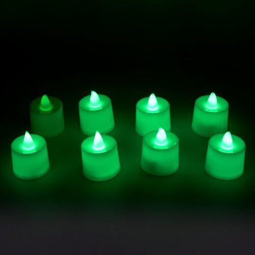 03_da0fa05f-1783-4a49-b518-900a250d9ca6.jpg Green Flameless LED Tealights Smokeless Decorative Candles LED Tea Light Pack of 8