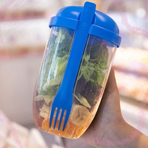 Fruit and Vegetable Salad Cups Easy Clean Salad Mixing Cup (1Pc)