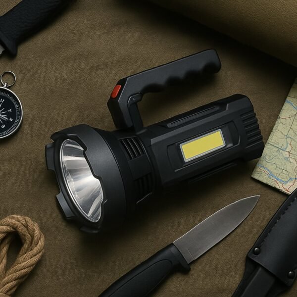 03_e896a56c-ceee-44d7-bd7f-ebd20e3b8a79.jpg Heavy-Duty Rechargeable USB LED Hand Torch with COB Side Light (1 Pc)