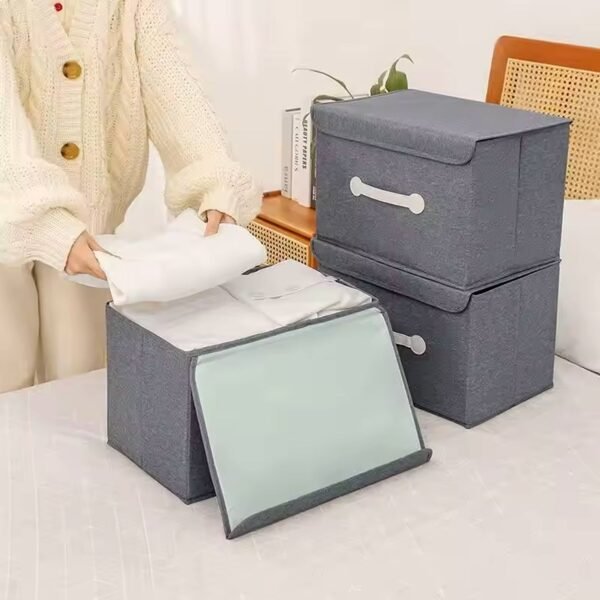 Small Foldable Storage Box With Lid And Handles(28×20×16 Cm / 1 pc)
