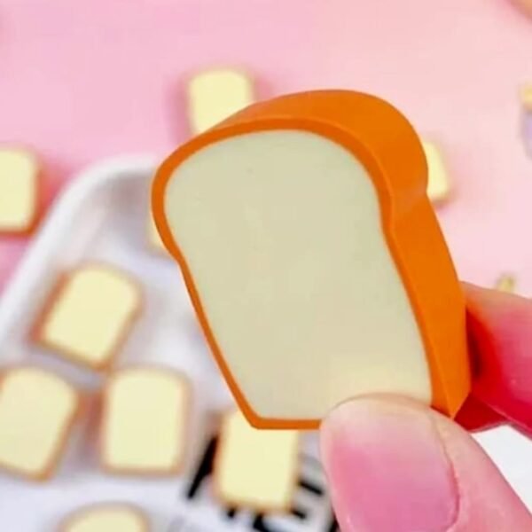03_e94646ba-f913-40b6-b52b-9eda9622d5a1.jpg 3D Toast Bread Shape Eraser for Kids, Cartoons Erasers Toast Bread Erasers Bread Shaped Eraser for Students, Gift, Cute Fun Food Erasers for School Classroom, Stationery for Boys & Girls (4 Pcs Set)