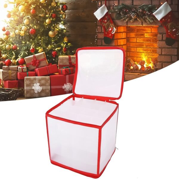 Transparent Zipper Sock Organizer Storage Box (30×30 CM)