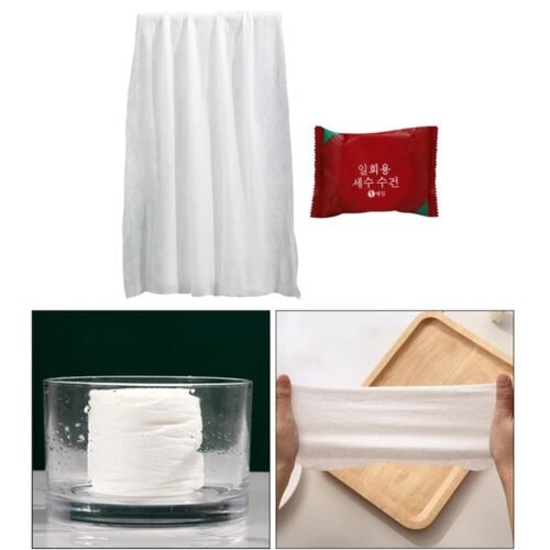 03_ec6e01f6-bfee-4ba4-9049-3d6d0cf79050.jpg Compressed Towels Portable Disposable Compressed Cotton Coin Tissue Towel for Travel (30x25 Cm)