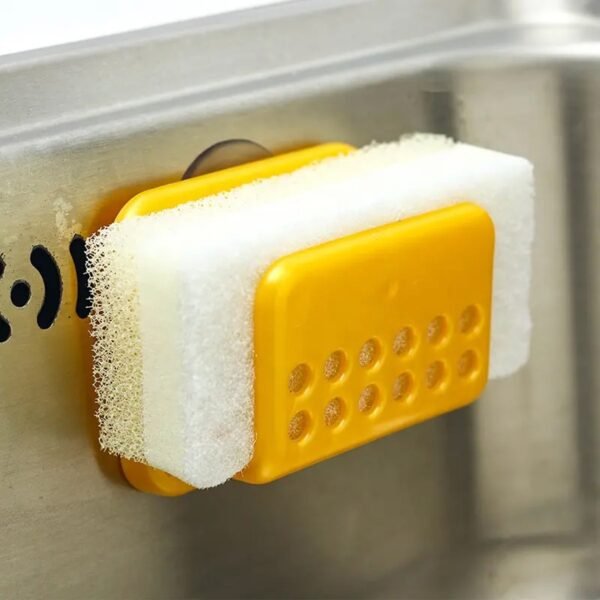 Self-Adhesive Sponge and Soap Holder | No-Drill Sink Organizer & Multipurpose