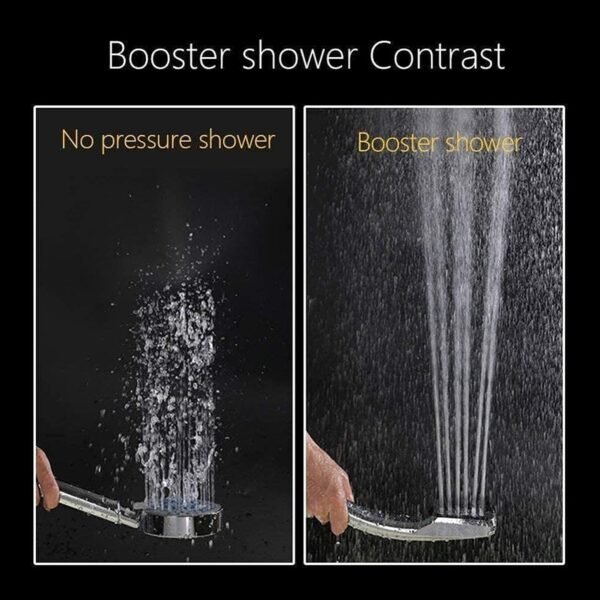 High Pressure Shower Head 300 Holes Handheld Powerful Booster Spray  for Bathroom
