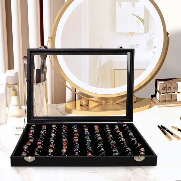 03_ee156d42-a987-4da1-89df-5e83a3ea1482.jpg Ring Holder Organizer Box, Jewelry Ring Display Case (35x24 CM)