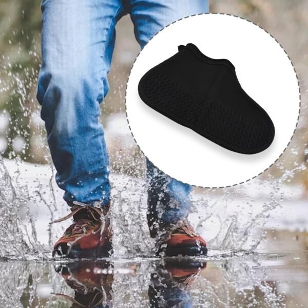 03_efeb8b57-9a5d-4b5a-969c-433d4eac48b1.jpg Non-Slip Silicone Waterproof Anti-Skid Reusable Shoe Covers (Small, 1 Pair)