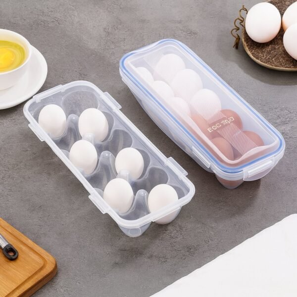 03_egg-box.jpg Lock-Clip Refrigerator Egg Storage Box - (1 Pc)